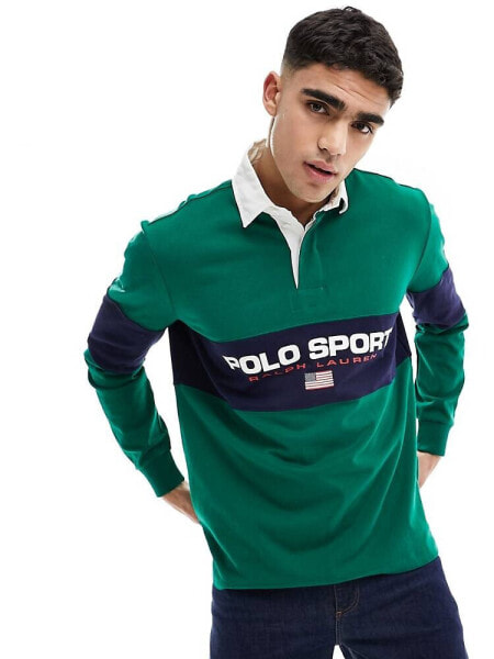 Polo Ralph Lauren Sport Capsule rugby shirt in green