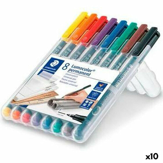 Фломастеры STAEDTLER Lumocolor 318 F Разноцветные 10 штук