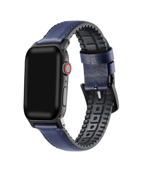 Ремешок для часов POSH TECH настоящая темно-синяя кожаная мужская и женская для Apple Watch 42мм