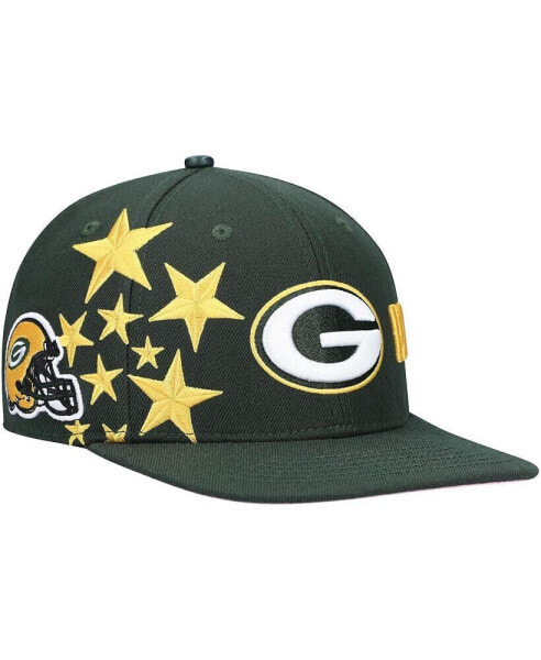 Men's Green Bay Packers Green Stars Snapback Hat