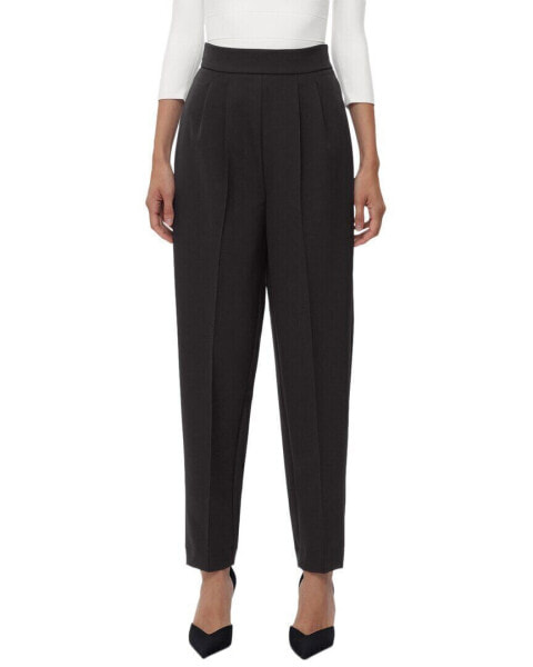 Hervé Léger High Waist Pleated Tapered Pant Women's 4