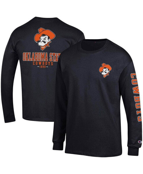 Men's Black Oklahoma State Cowboys Team Stack Long Sleeve T-shirt