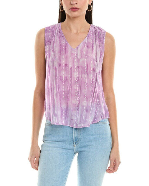 Bella Dahl Sleeveless V-Neck Smocked Top Women's