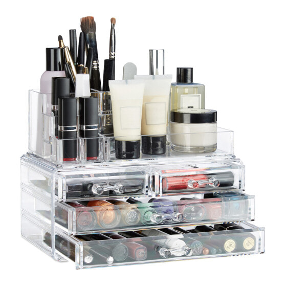 Органайзер для макияжа Relaxdays Make Up Organizer mit 4 Schubladen