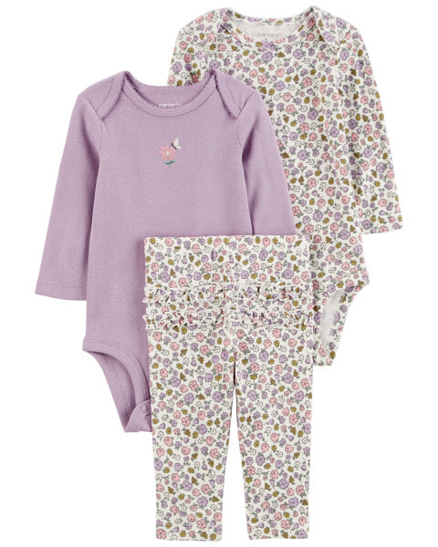 Baby 3-Piece Floral Little Character Set 3M