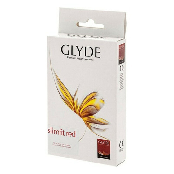 Презервативы узкие Glyde Slimfit Red 10 штук