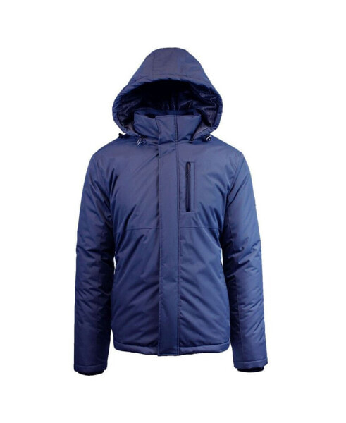 Spire By Galaxy Men's Heavyweight Presidential Tech Jacket with Detachable Hood