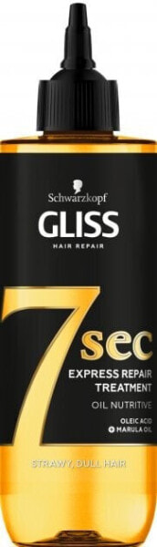 Schwarzkopf Gliss Kur 7 sec Oil Nutritive Express Repair Treatment Масляной концентрат придающий блеск тусклым волосам 200 мл