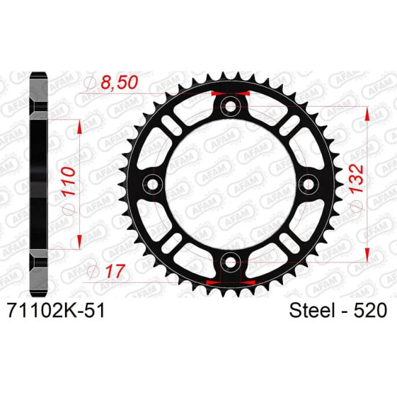 AFAM 71102K Rear Sprocket