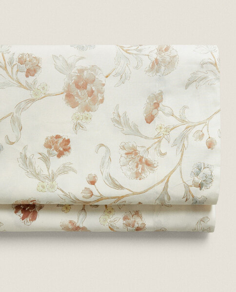 Floral print flat sheet