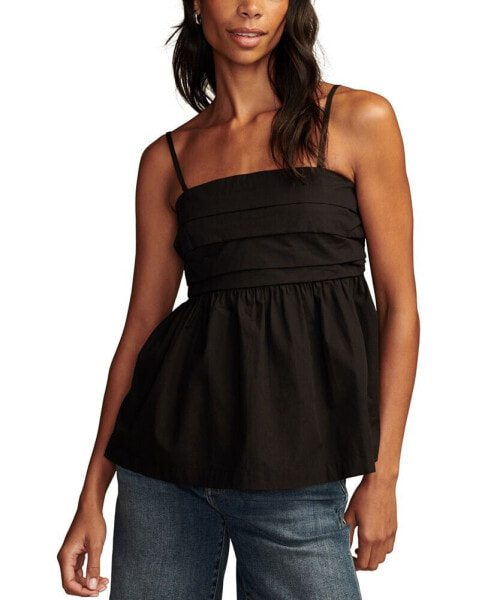 Women's Cotton Ruched Poplin Tube Top
