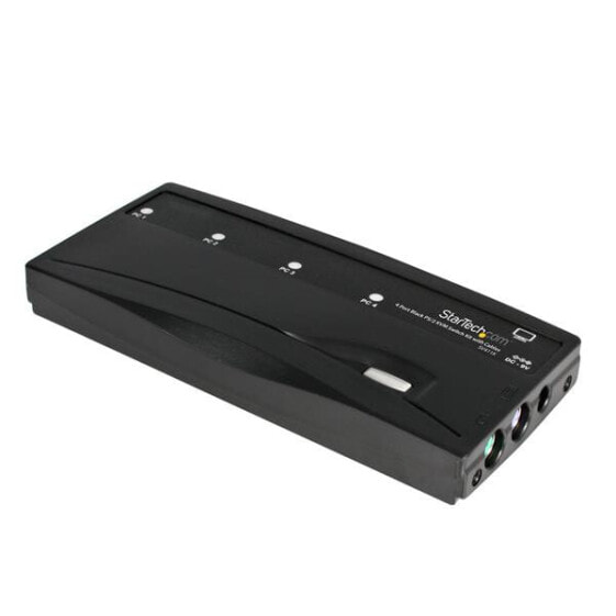 StarTech.com 4 Port Black PS/2 KVM Switch Kit with Cables - 1920 x 1440 pixels - Black