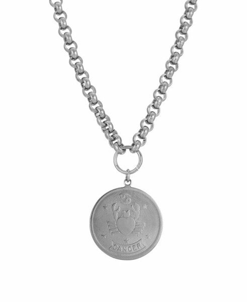 2028 women's Round Cancer Pendant Necklace