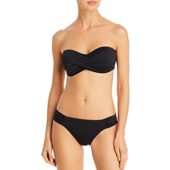 Tommy Bahama 298938 Women Pearl Twist Bandeau Bikini Top Black Size M