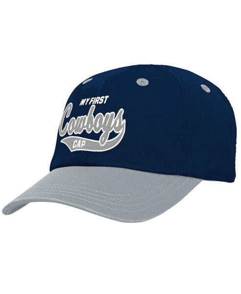 Infant Boys and Girls Navy, Gray Dallas Cowboys My First Tail Sweep Slouch Flex Hat