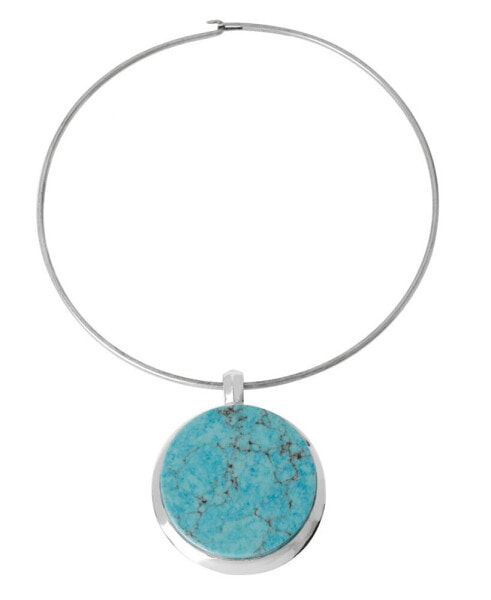 Turquoise Pendant Wire Necklace