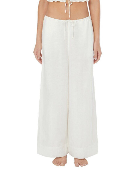 Onia Air Linen-Blend Wide Leg Drawstring Pant Women's M