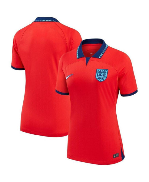 Women's Red England National Team 2022/23 Away Breathe Stadium Replica Blank Jersey