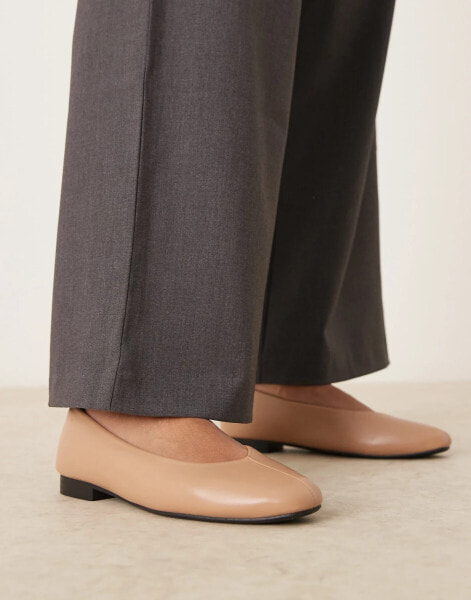 RAID Bonito ballet flats in camel