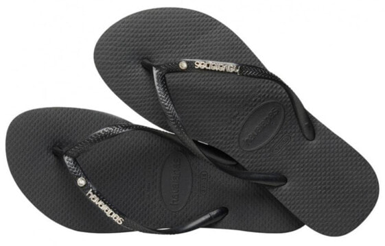 Havaianas Logo Metallic Flip Flops 4129769-0090