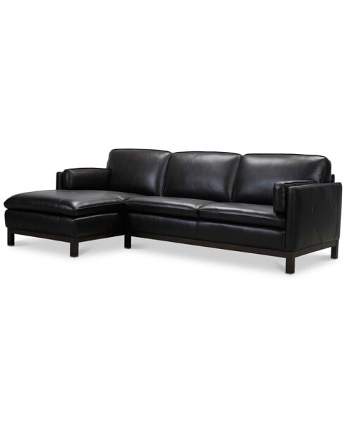 Virton 2-Pc. Leather Chaise Sectional Sofa, Created for Macy's