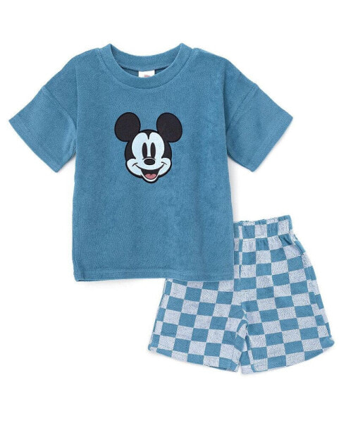 Lion King Mickey Mouse Cars T-Shirt and Shorts Outfit Set Toddler to Big Kid Sizes (2T - 10-12)