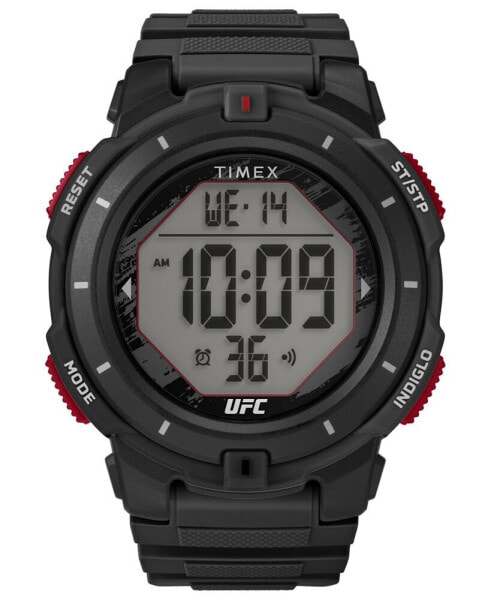 Men's UFC Rumble Digital Black Polyurethane Strap 50mm Round Watch