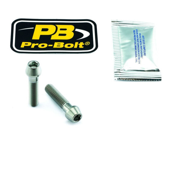 PRO BOLT TIFAPINCH40 Front Titanium Axle Pinch Bolt Kit