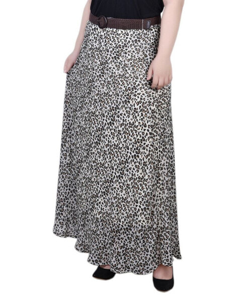 Plus Size Chiffon Maxi Skirt