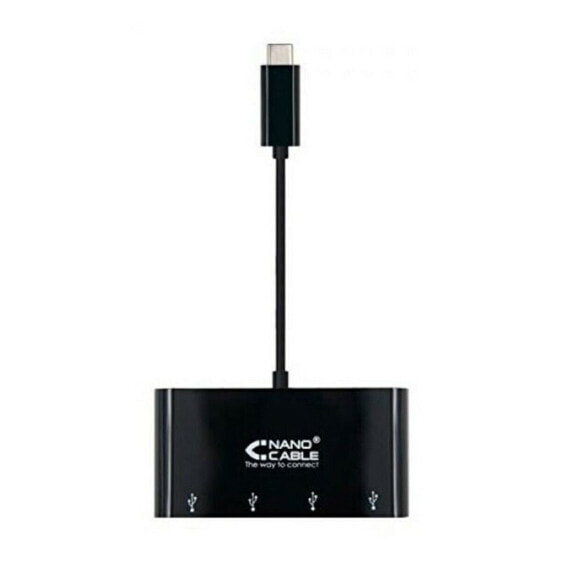 Адаптер USB-C к USB NANOCABLE 10.16.4401-BK (10 см) черный