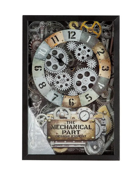 Wanduhr im Steampunk-Stil mit Zahnrädern