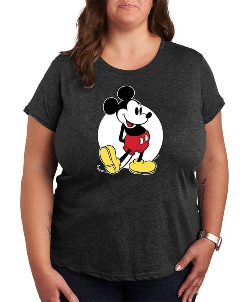 Trendy Mickey Mouse Plus Size Graphic T-shirt