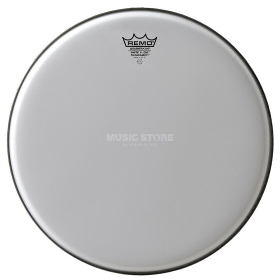 Remo Ambassador White Suede 8", Tom Batter/Reso