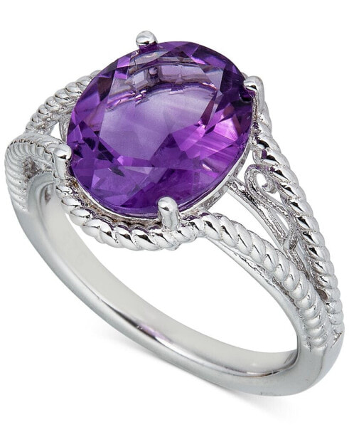 Amethyst Oval Swirl Ring (4 ct. t.w.) in Sterling Silver (Also in Sky Blue Topaz & Green Quartz)