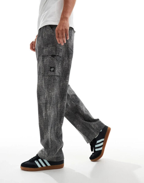 Santa Cruz printed trooper cargo trousers in grey