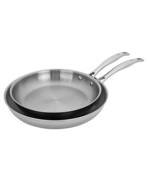Clad H3 Stainless Steel 2 Piece 10" and 12" Fry Pan Set