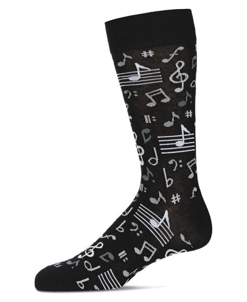 Men's Musical Notes Novelty Crew Socks