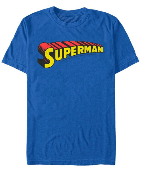 DC Men's Superman Text Logo Short Sleeve T-Shirt