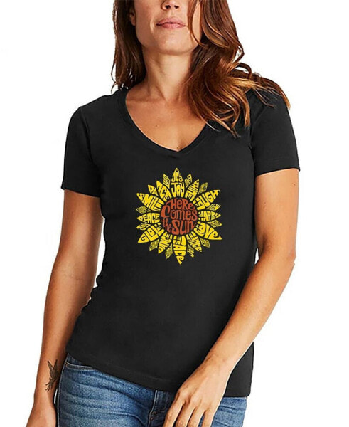 Футболка LA Pop Art Sunflower Chic Neck