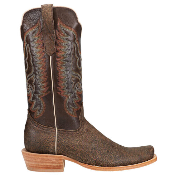 R. Watson Boots Safari Tan Cape Buffalo Square Toe Cowboy Mens Brown Casual Boo