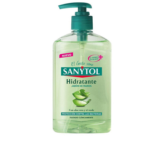 Sanytol Hydrating Hand Soap Увлажняющее атибактериальное жидкое мыло для рук с алоэ вера и зеленым чаем 250 мл