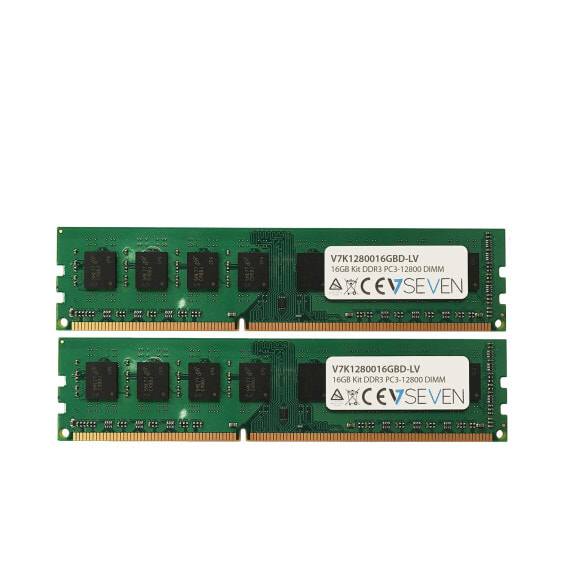 V7 16GB DDR3 PC3L-12800 - 1600MHz DIMM Desktop Memory Module - V7K1280016GBD-LV - 16 GB - 2 x 8 GB - DDR3 - 1600 MHz - 240-pin DIMM