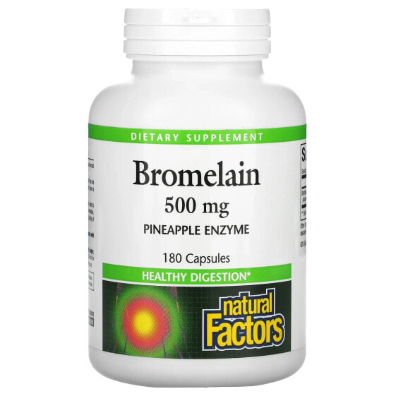 БАД для пищеварения Natural Factors Бромелайн 500 мг, 90 капсул
