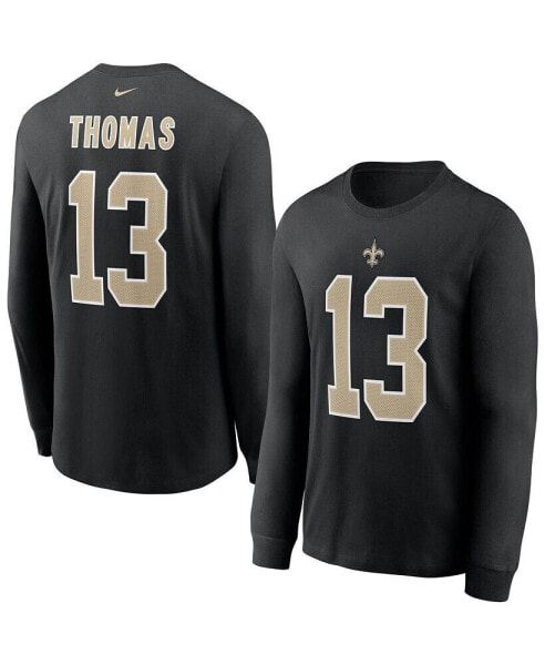 Men's Michael Thomas Black New Orleans Saints Player Name and Number Long Sleeve T-shirt