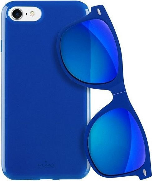 Puro Sunny Kit etui dla iPhone 7/8 + okulary (IPC747SUNNYKIT1BLUE)