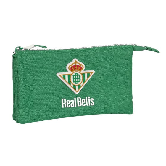 Двойной пенал Real Betis Balompié Зеленый 22 x 12 x 3 cm