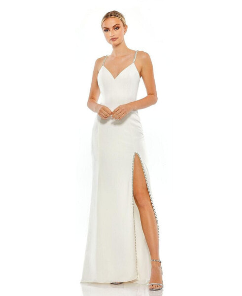 Women's Ieena Beaded Strap Sweetheart Neckline Gown