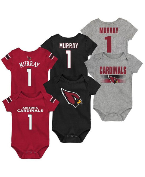 Комплект костюмов для малышей OuterStuff Kyler Murray Arizona Cardinals три штуки, Красный, Черный, Серый