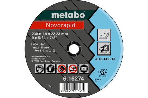 Metabo Novorapid 616274000 Trennscheibe gerade 230 mm 22.23 25 St.