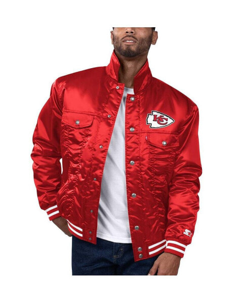 Levi’s x Starter Men's Red Kansas City Chiefs Silver Tab Trucker Full-Snap Jacket